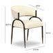 Tatum Cream Performance Fabric 2 Tone Dining Chair