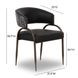 Tatum Black Performance Fabric Dining Chair