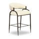 Tatum Cream Performance Fabric 2 Tone Counter Height Stool