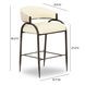 Tatum Cream Performance Fabric 2 Tone Counter Height Stool