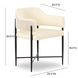 Sezanne Cream Performance Fabric 2 Tone Dining Chair