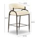 Tatum Cream Performance Fabric Counter Height Stool