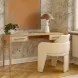 Hera Natural and Cream Home Office Set