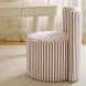 Alyssa Brown and White Performance Fabric Upholstered Desk Chair