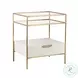 Darla Cream Glass Nightstand