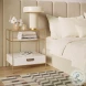 Darla Cream Glass Nightstand
