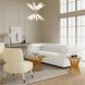 Elsa Cream Velvet 98" Sofa by Inspire Me Home Decor