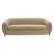 Lina Cafe Au Lait Brown Velvet 93" Sofa