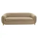 Lina Cafe Au Lait Brown Velvet 93" Sofa