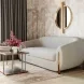 Lina Cream Chenille Textured 93" Sofa