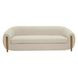 Lina Cream Chenille Textured 93" Sofa