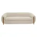 Lina Cream Chenille Textured 93" Sofa