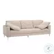Vari Beige Textured Velvet Lounge Sofa