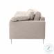 Vari Beige Textured Velvet Lounge Sofa