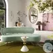 Tischa Mint Green Velvet Sofa