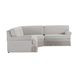 Yvette Warm Gray Performance Fabric 3 Piece Modular Sectional with Pillows