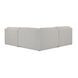 Yvette Warm Gray Performance Fabric 3 Piece Modular Sectional with Pillows