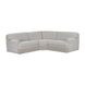 Yvette Warm Gray Performance Fabric 3 Piece Modular Sectional with Pillows