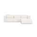 Tarra Cream Performance Fabric 3 Piece Modular Sectional with RAF Chaise and Pillow
