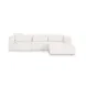 Tarra Cream Performance Fabric 3 Piece Modular Sectional with RAF Chaise and Pillow