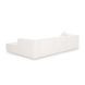 Tarra Cream Performance Fabric 3 Piece Modular Sectional with RAF Chaise and Pillow