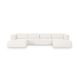 Tarra Cream Performance Fabric 4 Piece Modular Sectional
