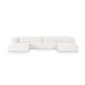 Tarra Cream Performance Fabric 4 Piece Modular Sectional