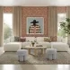 Tarra Cream Performance Fabric 4 Piece Modular Sectional