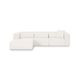 Tarra Cream Performance Fabric 3 Piece Modular Sectional with LAF Chaise and Pillow