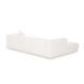 Tarra Cream Performance Fabric 3 Piece Modular Sectional with LAF Chaise and Pillow