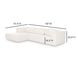 Tarra Cream Performance Fabric 3 Piece Modular Sectional with LAF Chaise and Pillow