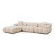 Calliope Off White Performance Velvet 4 Piece Modular Sectional with Pillows