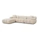Calliope Off White Performance Velvet 4 Piece Modular Sectional with Pillows