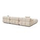 Calliope Off White Performance Velvet 4 Piece Modular Sectional with Pillows