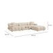 Calliope Off White Performance Velvet 4 Piece Modular Sectional with Pillows