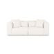 Tarra Cream Performance Fabric 86" Modular Loveseat