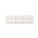 Tarra Cream Performance Fabric 119" Modular Sofa