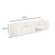 Tarra Cream Performance Fabric 119" Modular Sofa