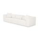 Tarra Cream Performance Fabric 119" Modular Sofa