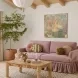 Gertrude Mauve Performance Fabric 90" Sofa