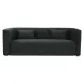 Callie Black Velvet 84" Sofa