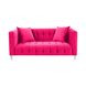 Bea Hot Pink Velvet 66" Loveseat