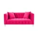 Bea Hot Pink Velvet 66" Loveseat