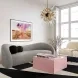 Leonie Grey Faux Shearling 103" Sofa