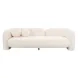 Amelie Cream Faux Fur Living Room Set