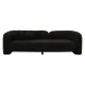 Amelie Black Faux Fur 91" Sofa