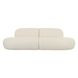 Broohah Cream Upholstered 94" Sofa