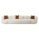 Fickle Cream Boucle 3 Piece Modular 144" Sofa