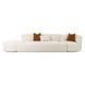 Fickle Cream Boucle 3 Piece Chaise Modular 144" Sofa