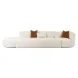Fickle Cream Boucle 3 Piece Chaise Modular 144" Sofa